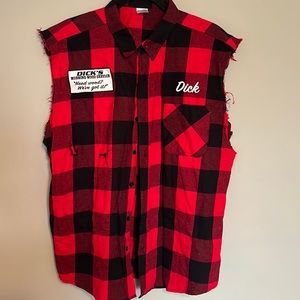 Spirit costume Large flannel cut off shirt Halloween